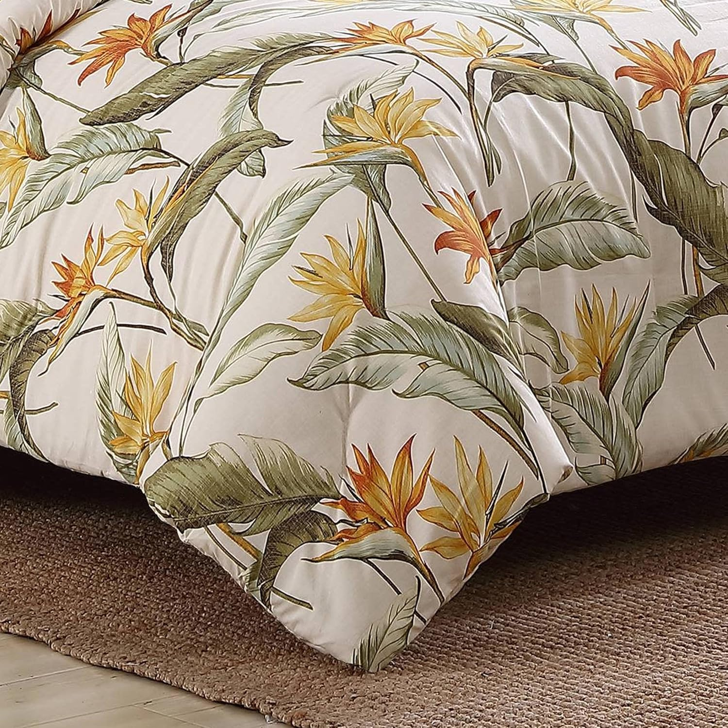 Tommy Bahama - Queen Duvet Cover Set, Cotton Bedding with Matching Shams & Button Closure, All Season Home Decor (Birds of Paradise Off-White, Queen) image number 5