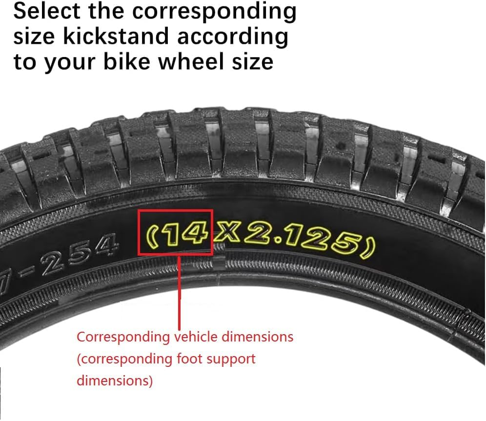 Sturdy Kickstand for 14-18 Inch Kids Bike | Anti-Slip Bicycle Side Stand for Mountain, Road, and Sports Bike | Easy to Install Bike Stand image number 3