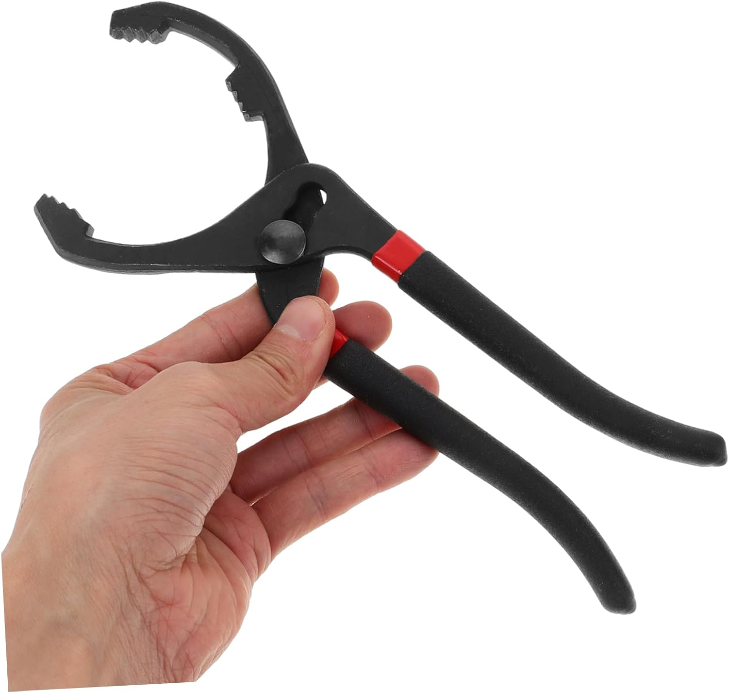 TINEASUR Adjustable 10-Inch Oil Filter Wrench Pliers Fuel Filter Remover Tool with Serrated Jaw for Automotive Engine Oil Change Maintenance image number 5
