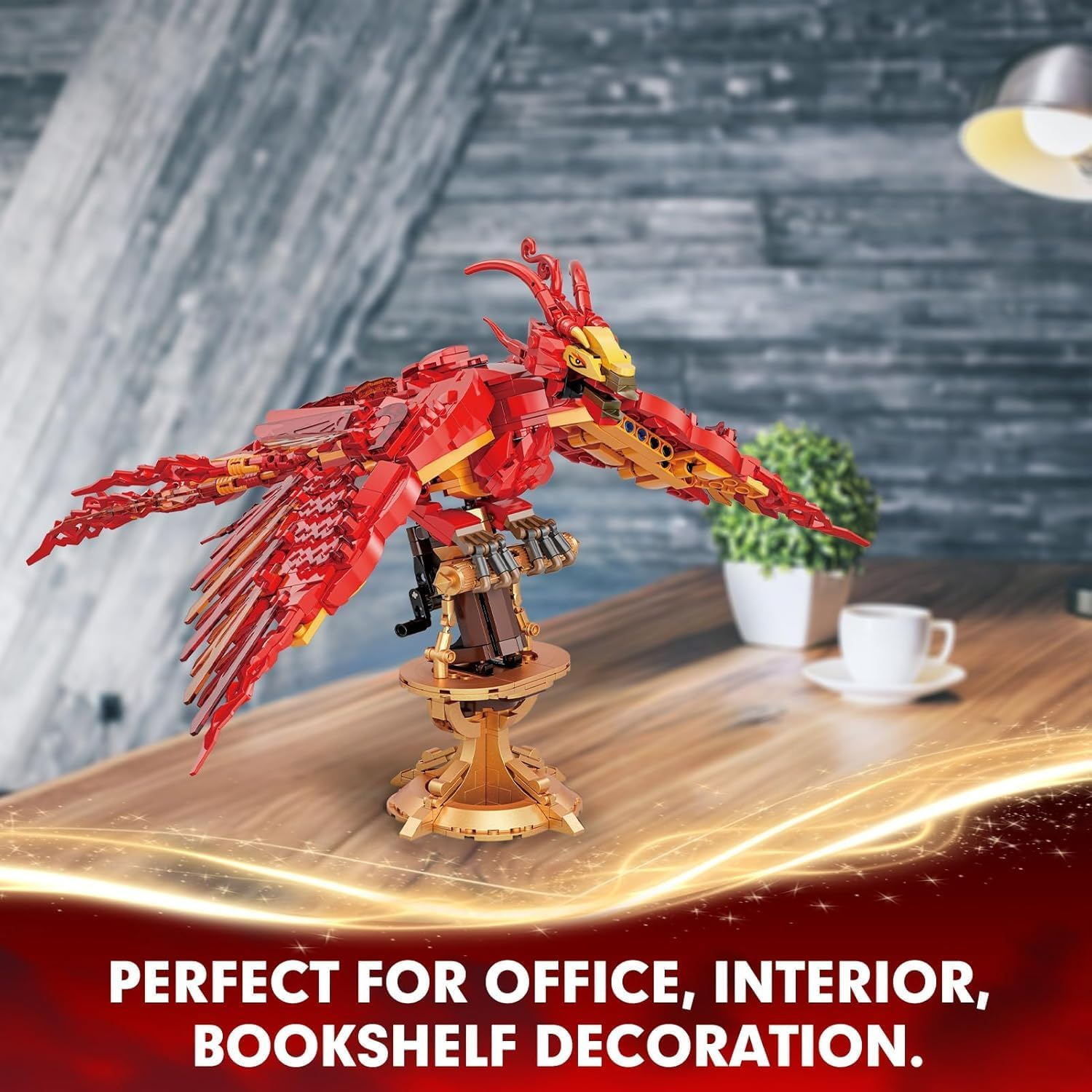 Magic Fire Phoenix Building Block Set, Phoenix Collection Model for Adults, Ideas Building Toy Gifts for Kids Boys and Girls Ages 8+, Easter Decor Gifts(938 PCS) image number 3