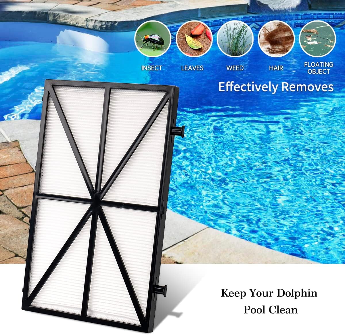 Ffyan 4-Pack Pool Filter 9991432-R4 Pool Filter, Compatible for Dolphin M400, M500, Nautilus CC Plus image number 4