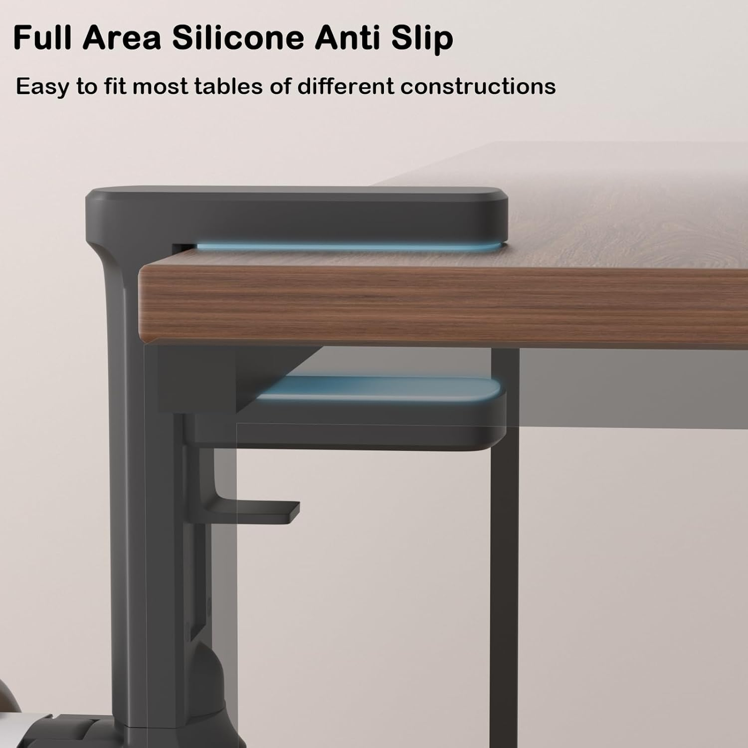 Ahonnpely Headphone Hook - Adjustable Clamp-On Headphone Holder, under Desk Gaming Headset Holder Mount Hook with Rotating Clamp image number 1