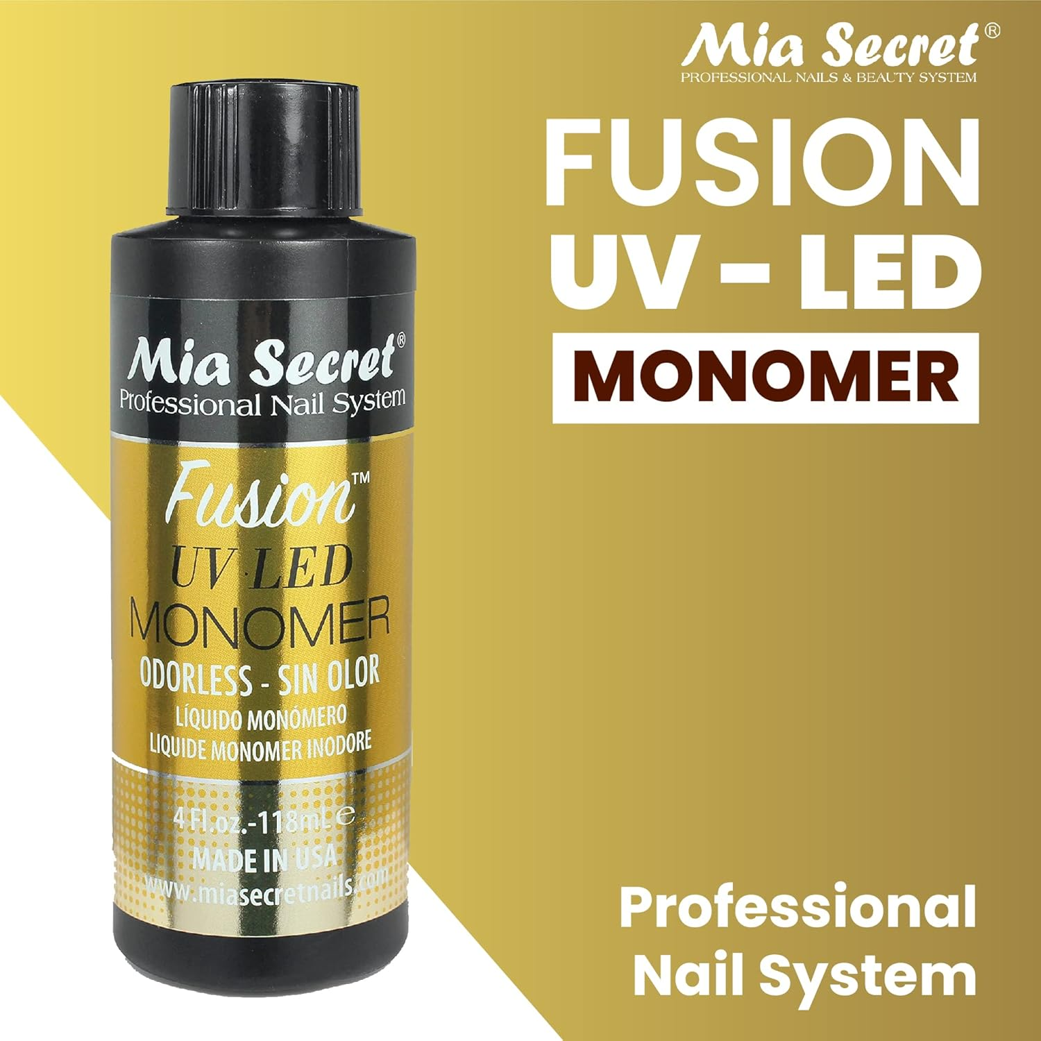 Mia Secret ODORLESS FUSION UV LED MONOMER 2Oz / 4Oz / 32Oz Pick Yours YOURSTORE4LESS (FUSION ODORLESS 4Oz) image number 4