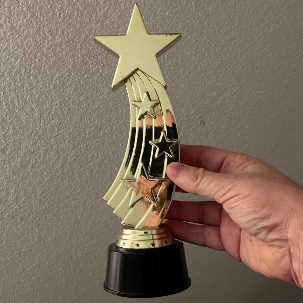 Amscan Hollywood Shooting Star Trophy, 24 Cm Length,Gold image number 6