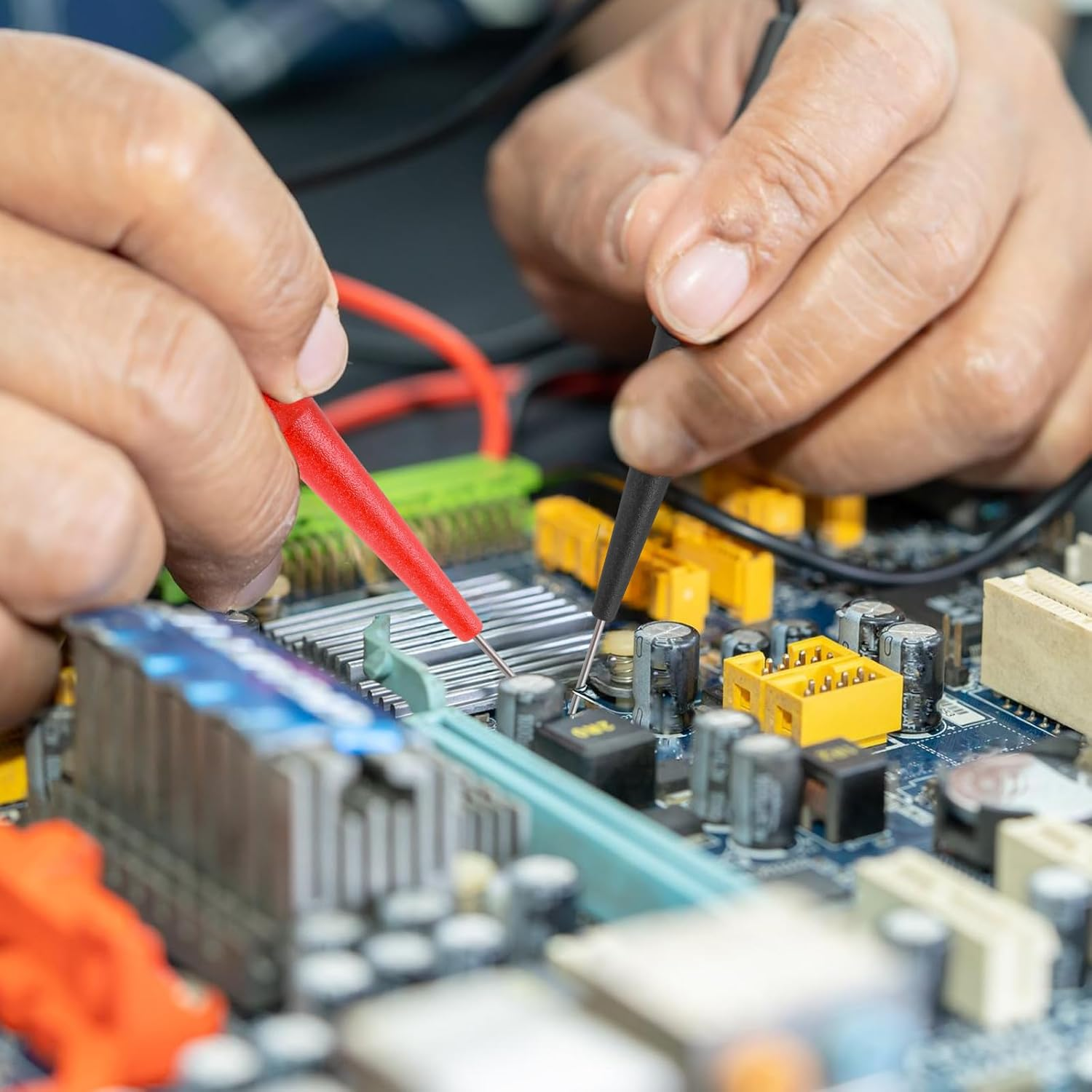 10 Pcs Funcyboo Probe Pin, Test Back Probe Kit 0.7Mm Test Probe Non-Destructive Insulation Wire Piercing Needle Multimeter Test Probe Pins for Banana Socket Tester Car Tester