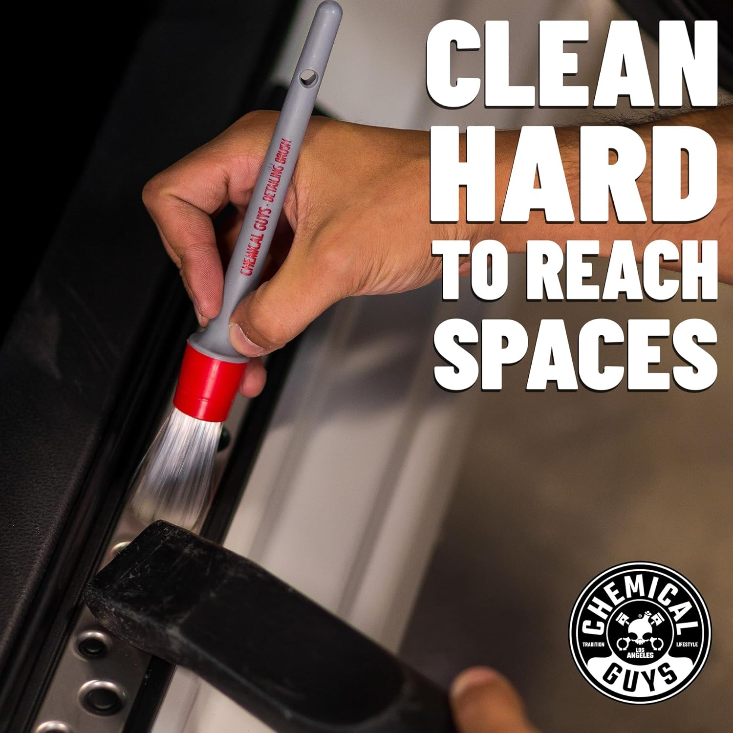 Chemical Guys All in the Details Interior Detailing Brush Set (3 Pieces) image number 3