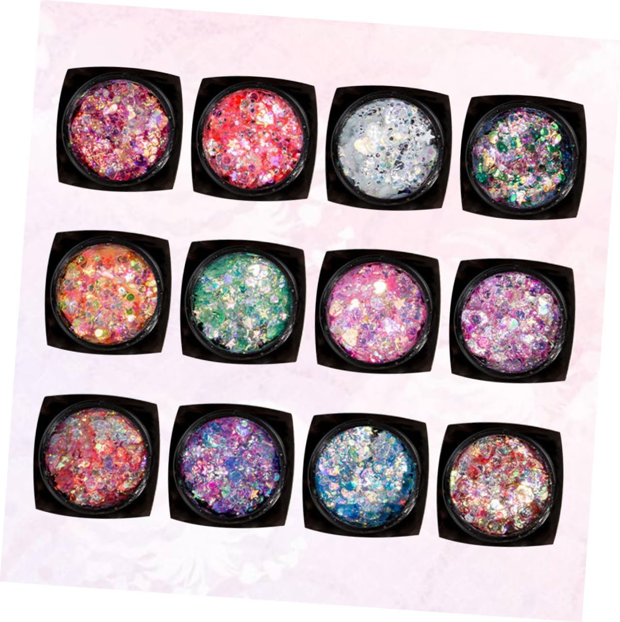 NOLITOY 2Pcs Sequined Body Gels Set Colors Brilliant Facial Body Decor for Makeup Manicure image number 2