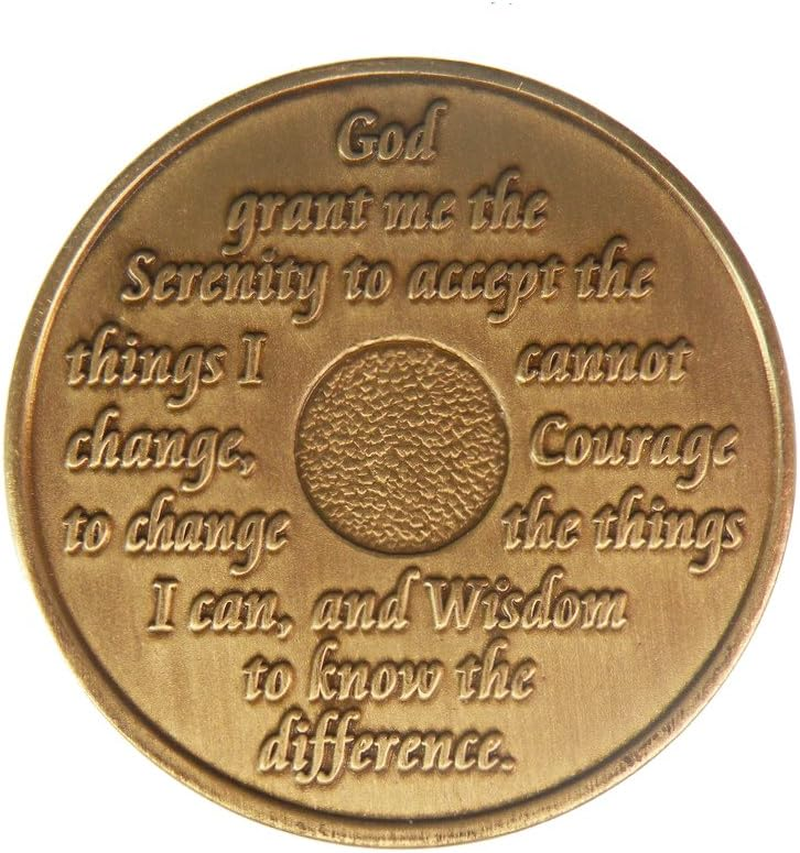 25 Year Bronze AA (Alcoholics Anonymous) - Sober / Sobriety / Birthday / Anniversary / Recovery / Medallion / Coin / Chip by Generic image number 1
