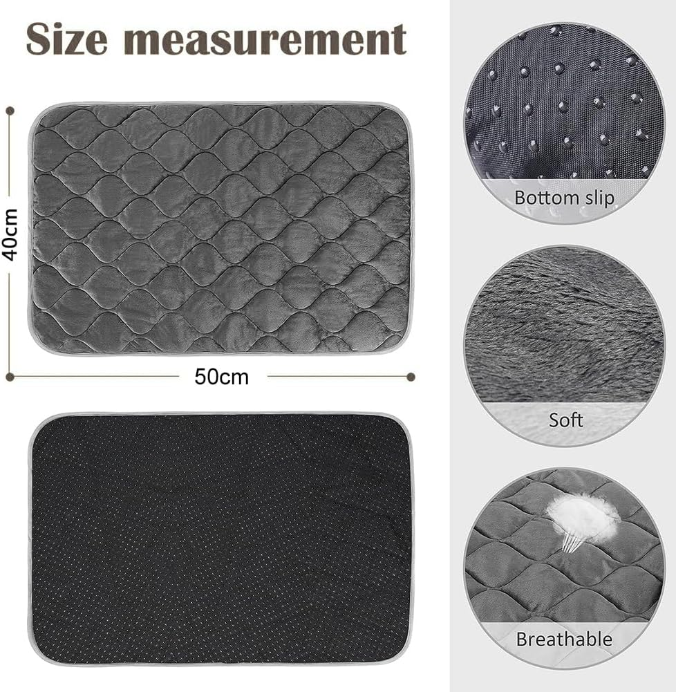 Self-Heating Blanket Cat and Dogs, 50 X 40 Cm, Cat Blanket, Fluffy Self-Warming Cat Blanket, Self-Warming Dog Blanket, Pet Heat Cushion for Indoor, Blanket for Cats and Dogs, Washable Thermal Blanket image number 2