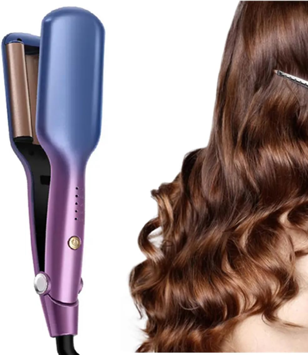 25Mm 3 Barrel Wave Curling Iron &ndash; Ceramic Hair Waver with 5 Adjustable Temperatures, Beach Waves Crimper for Short, Medium & Long Hair &ndash; Gradient Blue Purple image number 2