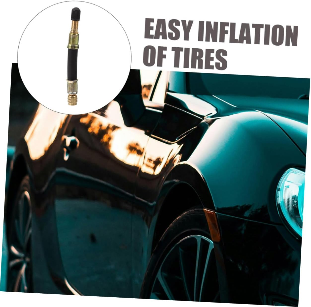 MAGICLULU Tire Valve Stem Extension 120Mm Dual Wheel Air Valve Extender for Car Automotive Motorcycle Accessories Compatible with Truck and Suv image number 2