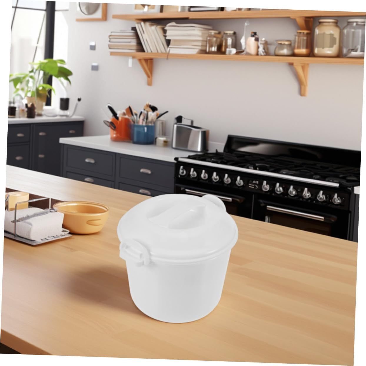 DECHOUS Microwave Rice Cooker with Lid for Rice Pasta Vegetables Portable Multi-Function Steamer and Cooker Detachable Design for Easy Cleaning for Quick Healthy Meals image number 6