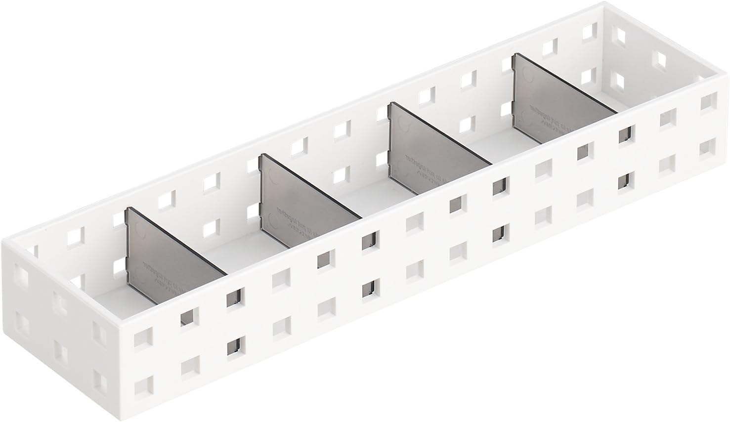 Like-It CB-9007S Storage Case, Small Items, Slim Case, Small, Approx. Width 2.8 X Depth 5.5 X Height 1.7 Inches (7 X 14 X 4.3 Cm), White X Mix, Made in Japan, Stationery Storage, Divider Included