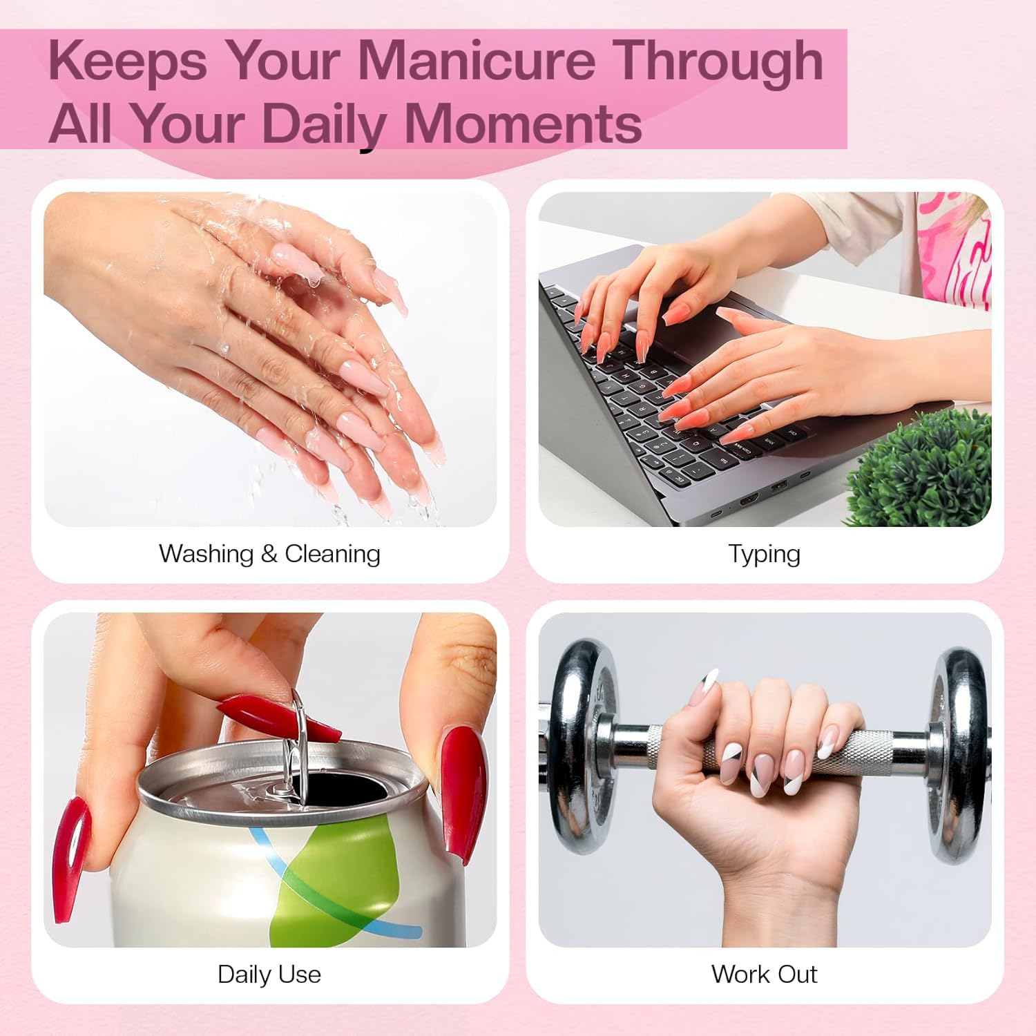 WANXINPT Press-On Nail Glue: Super Strong Brush-On Nail Glue for Acrylic and False Nails, Long-Lasting and Quick-Drying, No UV Required, Salon Quality, Suitable for Beginners DIY Home (15Ml) image number 2