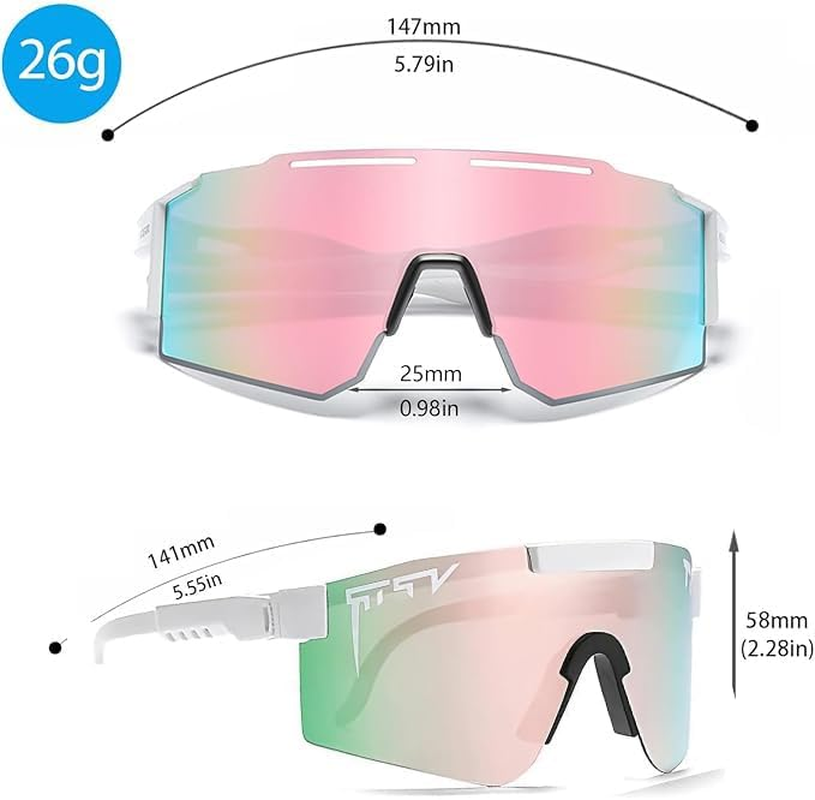 Sports Cycling Polarized Sunglasses, TR90 Frame UV400 Protection, Windproof Cycling Glasses for Skiing, Hiking, Driving image number 5