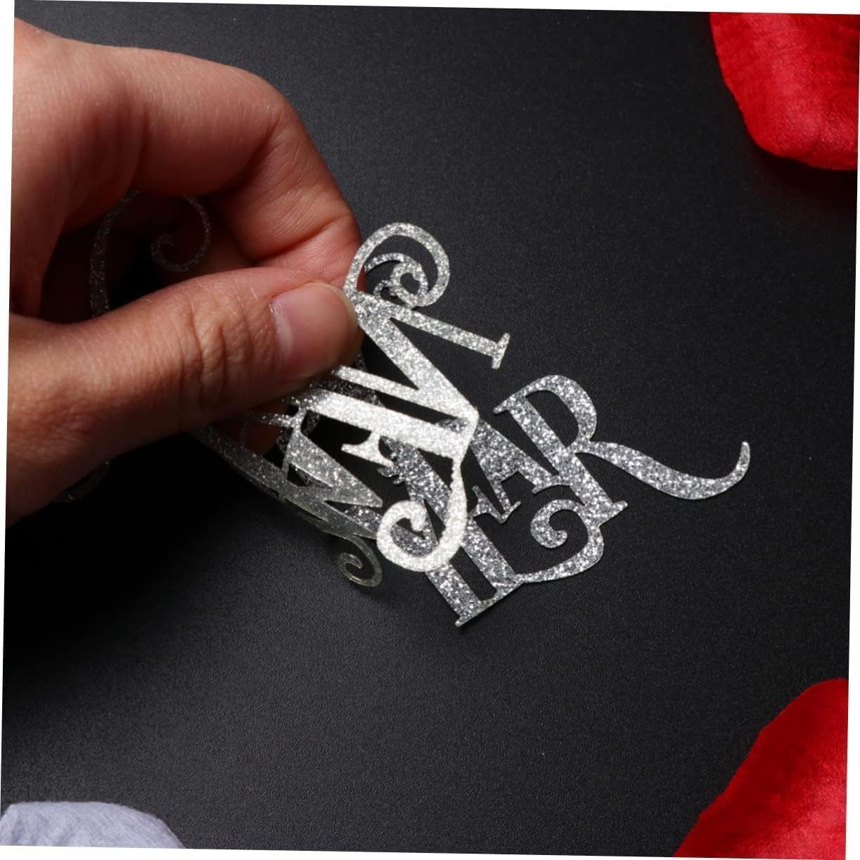 10Pcs Glitter Cupcake Toppers Fruit Pick Cake Dessert Toppers New Year Party Cake Topper Wedding Decoration Christmas Decor Happy New Year Cake Toppper Paper Cup Cake Supplies Baby image number 2