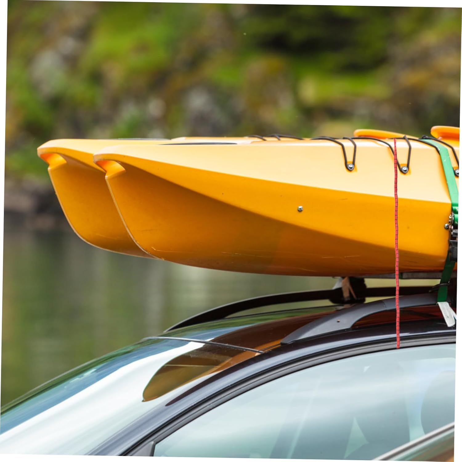 Gogogmee 3Pcs High Strength Luggage Rack Telescopic Rope Retractable Ratchet Straps for Secure Cargo Binding image number 3