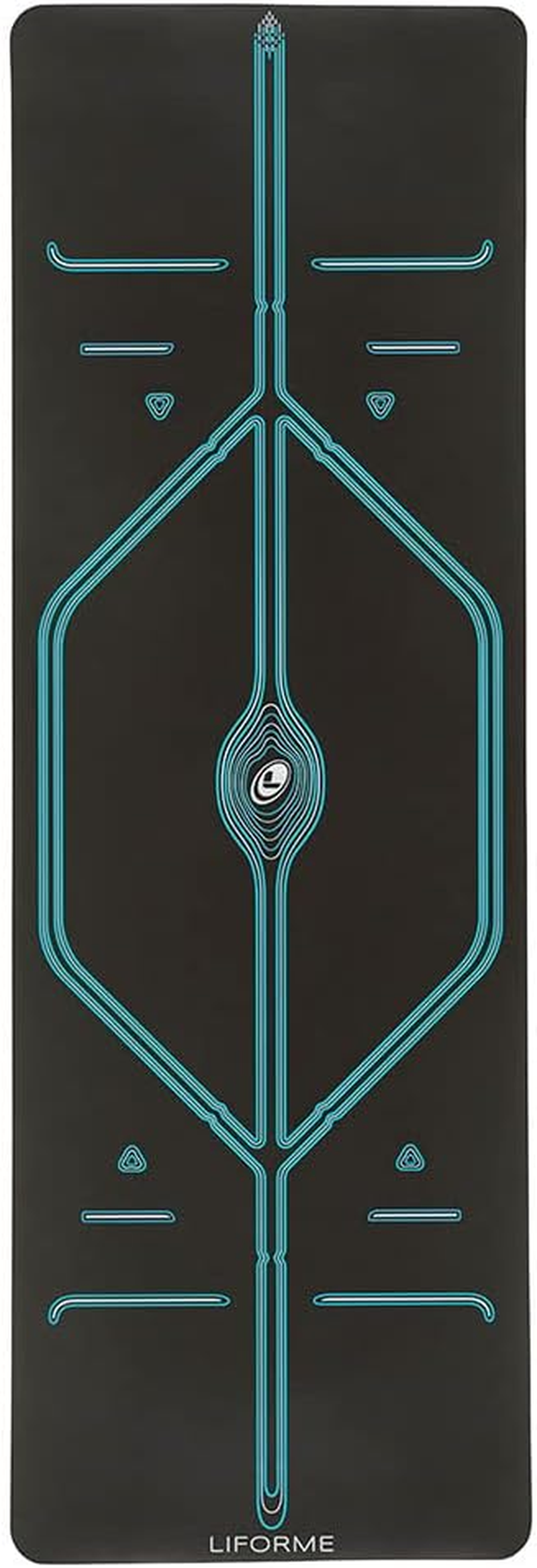 Liforme XL Mountain Yoga Mat &ndash; Free Yoga Bag Included - Patented Alignment System, Warrior-Like Grip, Non-Slip, Eco-Friendly, Sweat-Resistant, Long, Wide, 4.2Mm Thick Mat for Comfort image number 5