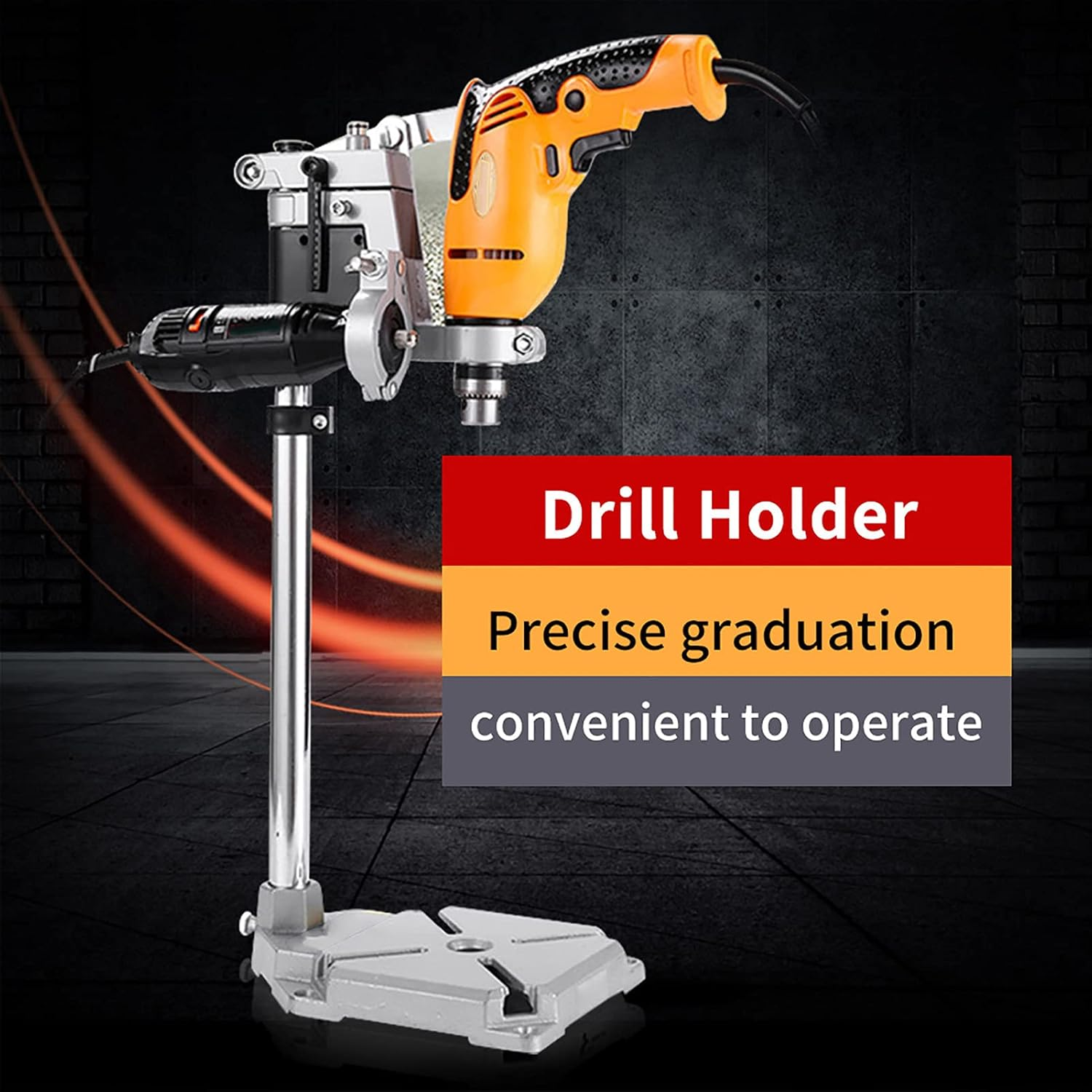 HISUEKIG Benchtop Drill Presse, Heavy-Duty Base Drill Stand, Easy to Use for Press Workbench Hand (Double Hole) image number 2
