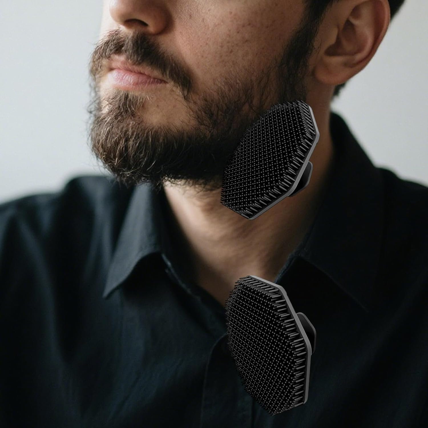 Tzylomirx Men'S Face Scrubber - Silicone Facial Cleansing Brush, Gentle Exfoliator Pad for Long - Long Lasting Bathroom and Shower Accessories (2Pcs) image number 1