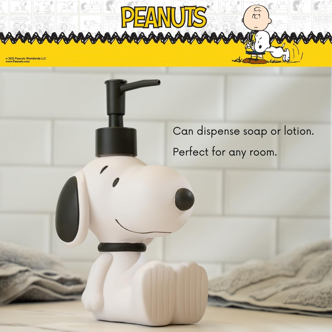 Collectibles Peanuts Snoopy Soap/Lotion/Hand Sanitizer Resin Pump Dispenser, 10.01 Ounces, (Officially Licensed Product) by Franco