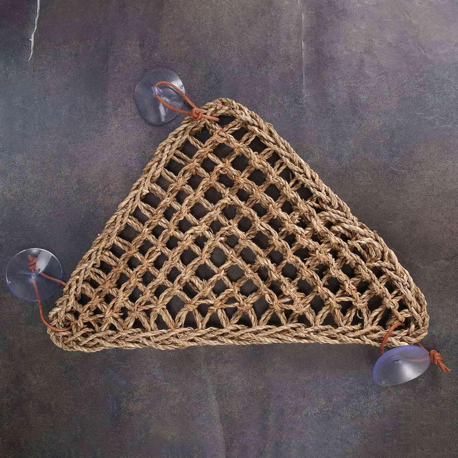 Bearded Dragon Hammock Lizard,100% Natural Seagrass Fibers For,Geckos,Hermit Crabs and Snakes,Triangular and Plastic Terrarium Plant Leaves image number 2