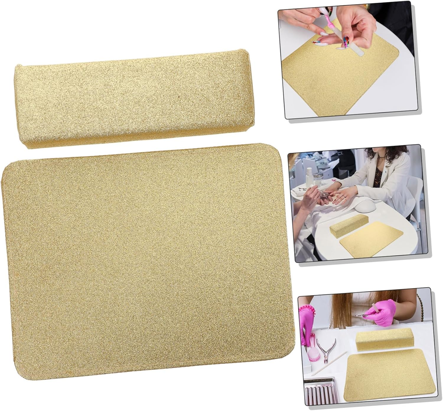 ADOCARN 1Set Nail Art Hand Rest Cushion for Manicure Compact and Lightweight Nail Arm Support Easy to Clean Hand Pillow with Mat and Use Versatile