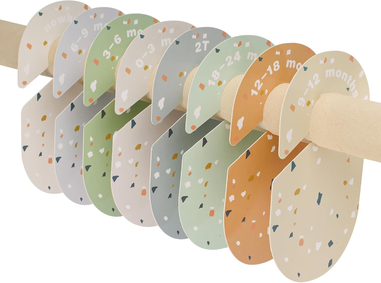 8Pcs Baby Wardrobe Dividers, Nursery Hanger Dividers Baby Shower Nursery Gift Set Baby Size Clothes Organizer Dividers Nursery Closet Dividers for Expecting Mothers image number 3