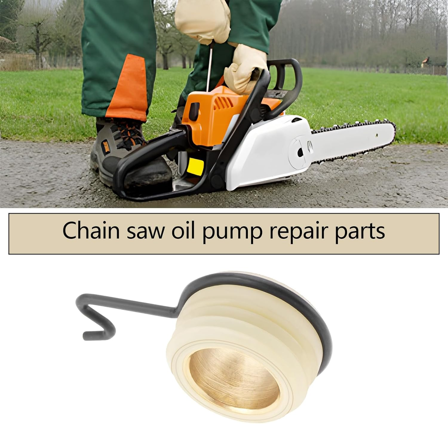 YINETTECH 1 Set Worm Gear Oil Pump Kit Compatible with STIHL MS170 MS180 MS190T MS210 MS230 MS250 MS171 MS181 MS191T MS211 Chainsaw Replacement Parts image number 3