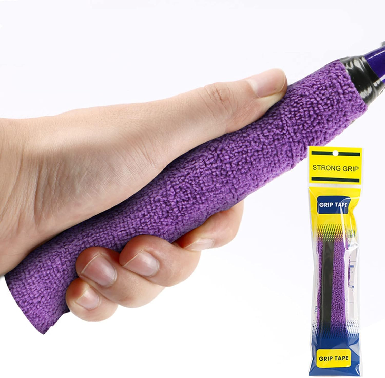 Cotton Towel Grip Super Absorbent-Towel - Tennis Racket Overgrip Anti-Skid Racquet Grip Sweatband Tape Overgrip Wraps for Tennis Badminton Bike Handle Purple image number 5