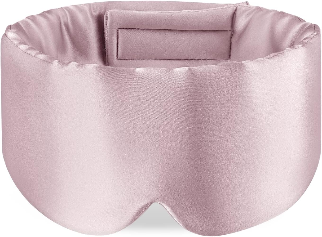 100% Mulberry Silk Sleep Mask Eye Mask for Man and Woman with Adjustable Headband, Full Size Large Sleep Mask & Blindfold for Total Blackout for All Night Sleep, Travel & Nap- Light Plum
