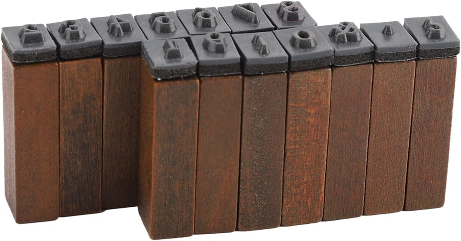 Wood Letter Stamps, Wooden Box Vintage 70PCS Portable Decorative Alphabet Stamp, Retro for Scrapbook Card Making image number 3