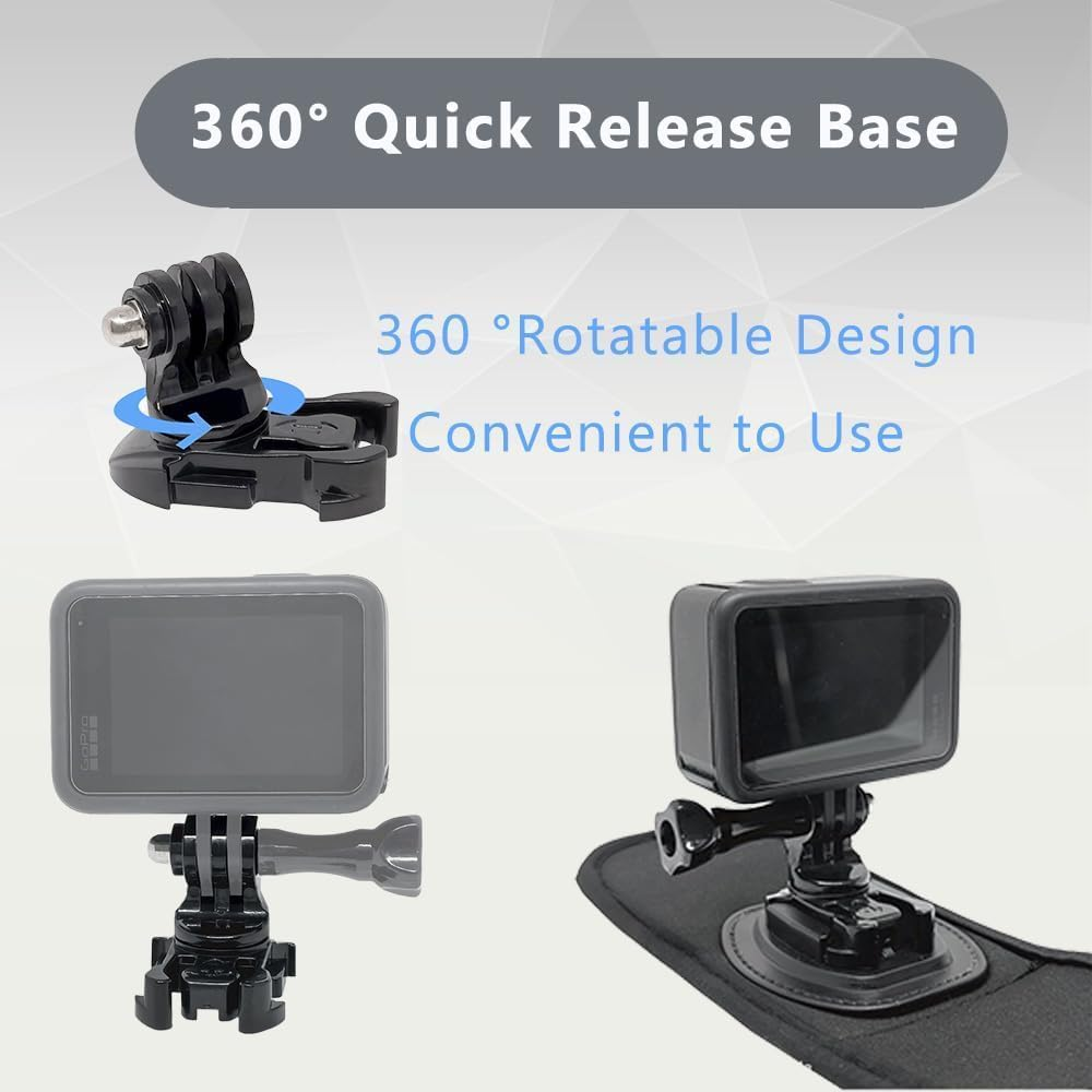 Helmet Sticky Mounts Adhesive Buckle Mount Accessory Kit Compatible with Gopro Hero 13 12 11 10 9 8 7 Black Insta360 and Most Action Cameras