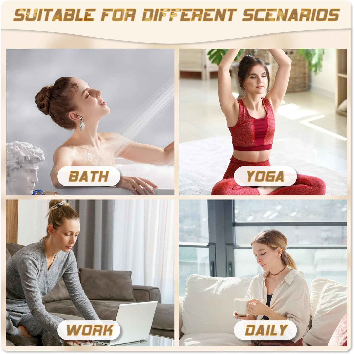 Qcdou Pack of 4 Flat Hair Clips for Women, Duckbill Hair Clip, Large Hair Clip, Strong Hold Women'S Hair Clips for Thin and Thick Hair, Curved Design for Lying and Driving image number 3