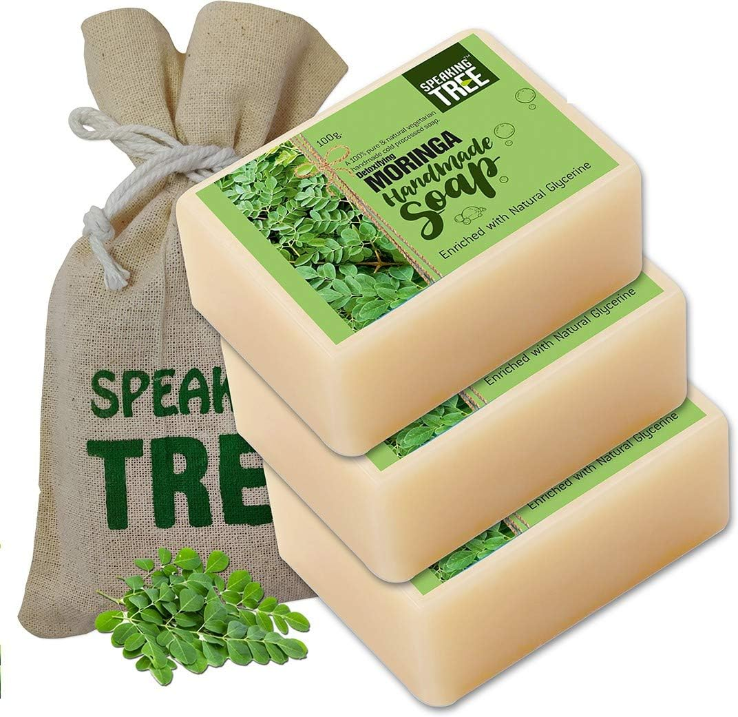 Speaking Tree Detoxifying Moringa Handmade Soap (Pack of 3) image number 3