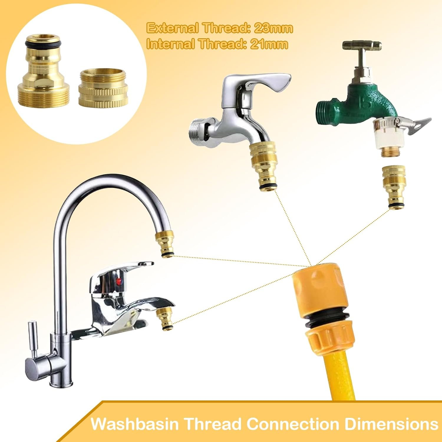 KEWAYO Adjustable High Pressure Washer Gun Patterns Car Wash Machine Garden Watering Hose Nozzle Sprinkler Universal Car Washing Kit image number 6