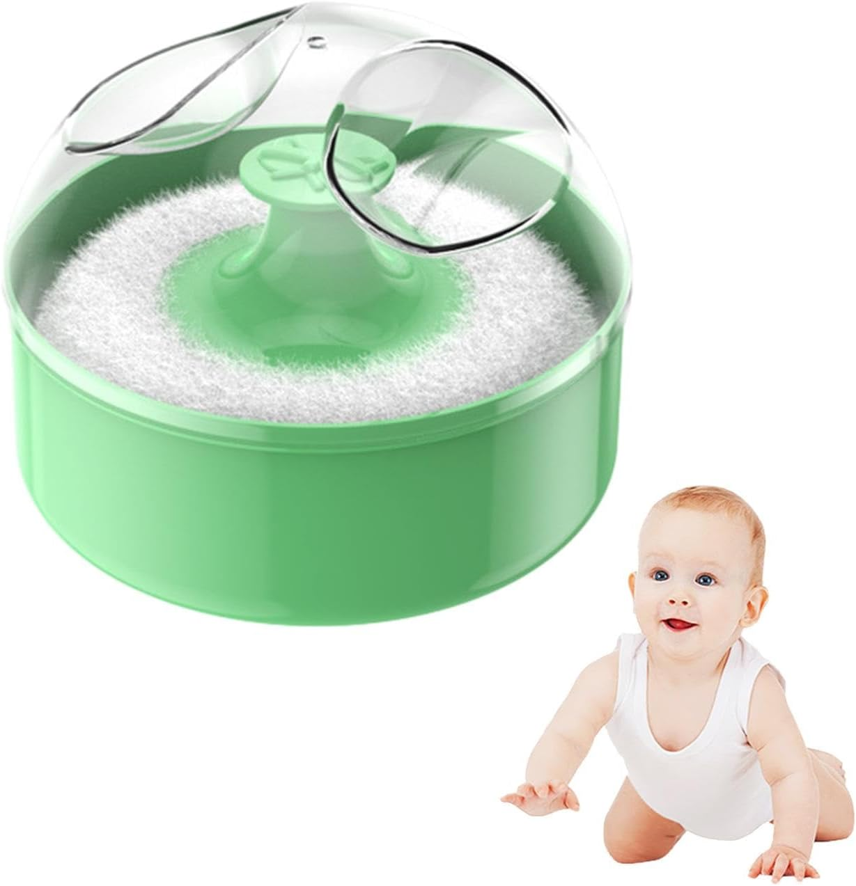 Powder Holder - Body Powder Applicator and Case, Gentle for Body Powder | Portable Storage Dust-Proof, Empty Powder Dispenser for Hygienic Use at Home And image number 4