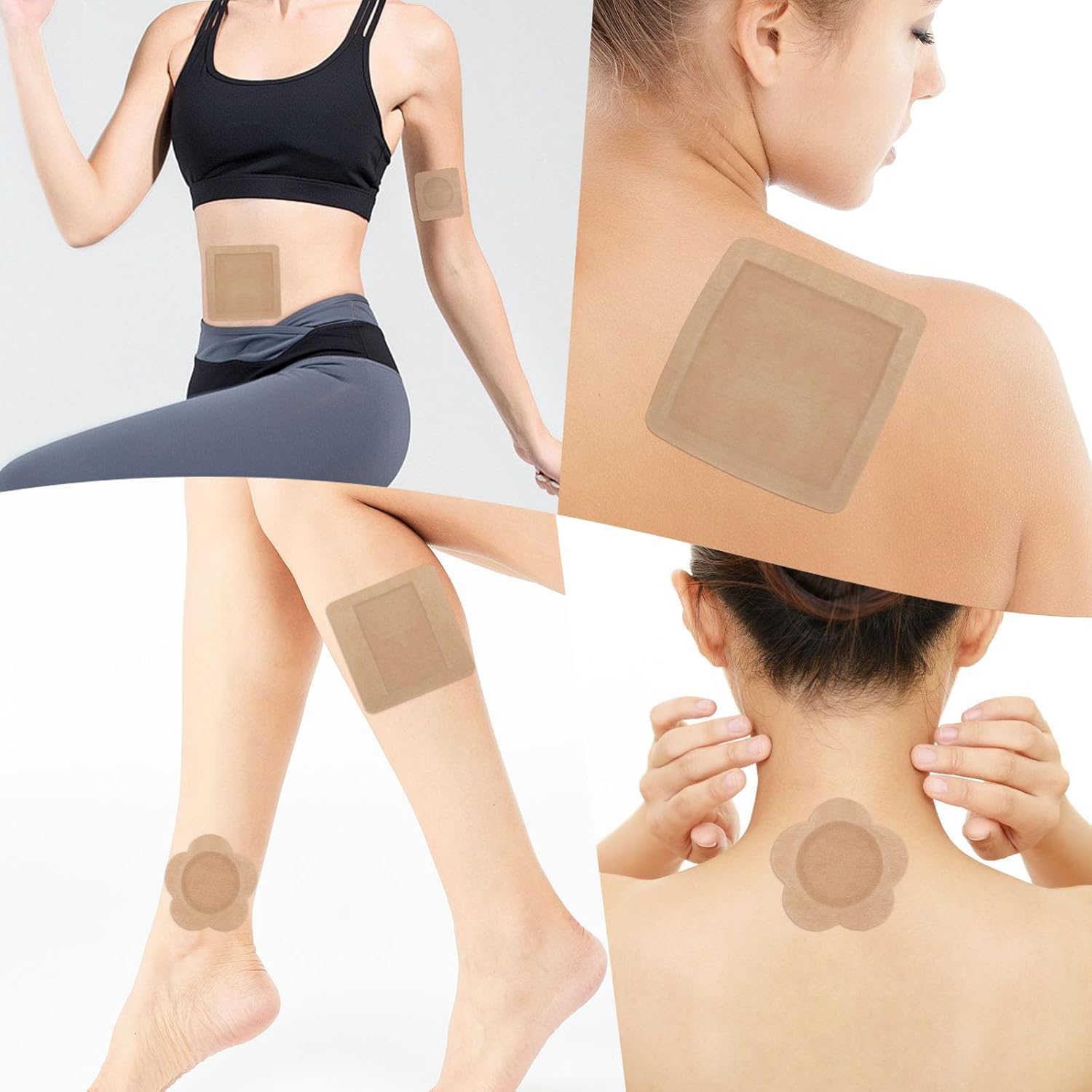 Fwqofvk 40Pcs Essential Oil Wraps, Self Adhesive Castor Oil Wrap Pads with Cotton Inner Layer, Breathable Cold Pressed Oil Wraps, Leak Proof Adhesive Oil Packs for Waist Back Neck Arm Work Sleep image number 3