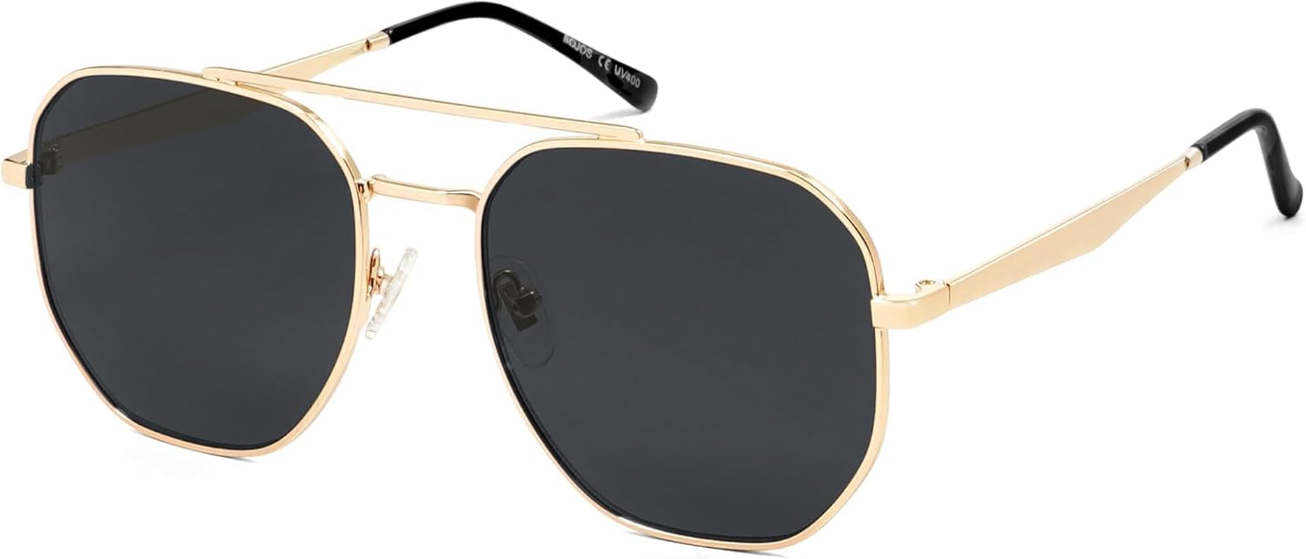 SOJOS Classic Square Aviator Sunglasses for Women Men Retro Hexagon UV400 Protection Shades SJ1222