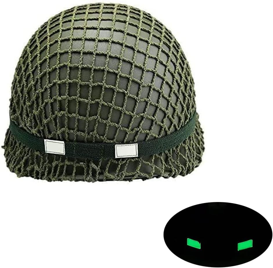 Perfect WW2 US Army M1 Green Helmet Replica with Net/Canvas Chin Strap DIY Painting image number 4