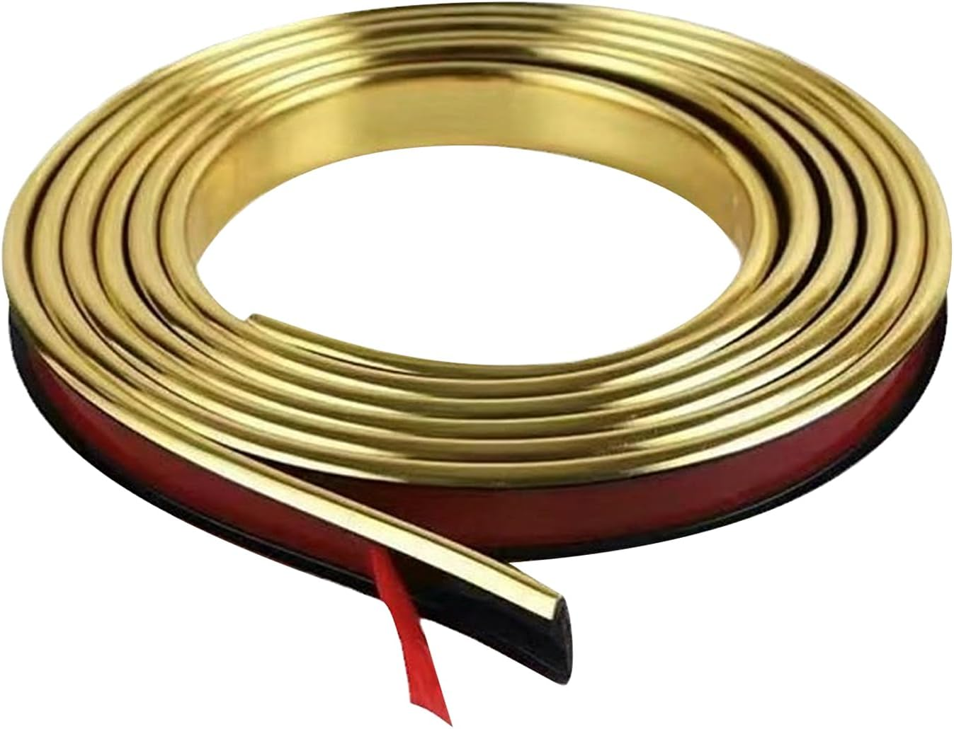 U-Shape Edge Banding, 5M/16.4Ft Self Adhesive Waterproof Metallic Flexible Furniture Edge Protector, Soft Protective Edging Trim for Cabinet, Table (Silver, 15Mm)