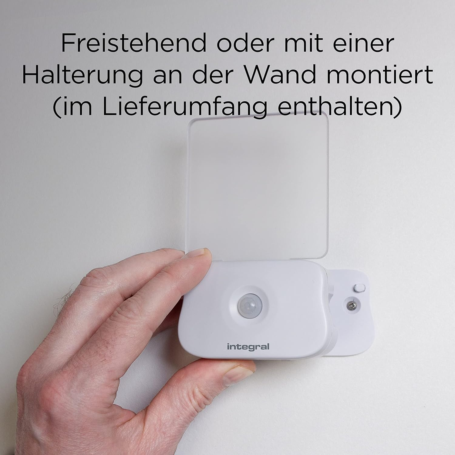 Integral 2 Pack LED Motion Sensor Night Light, Battery Operated with Dusk to Dawn Photocell Sensor, for Hallways, Landings, Stairs, Kitchens, Bedrooms, Baby&rsquo;S Nursery and More, Transparent image number 4