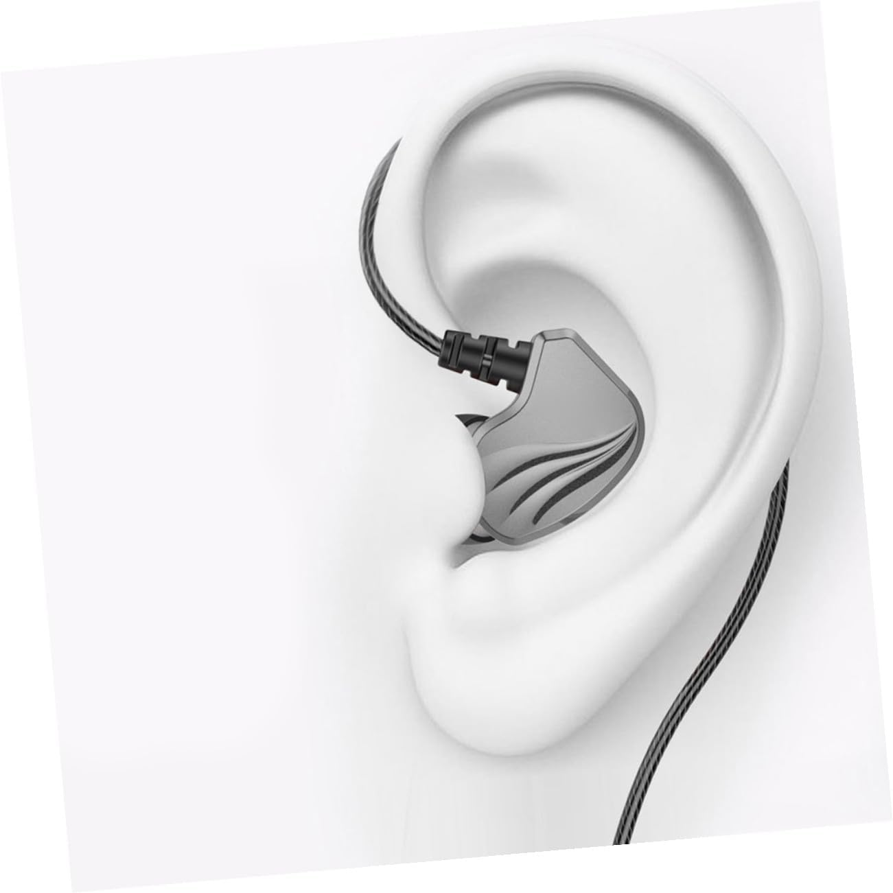 JEWEDECO Plug In-Ear Earphones Heavy Bass Wired Headphones for Mobile Tablets Lightweight Noise Isolating Comfortable Fit Cord Earbuds image number 4