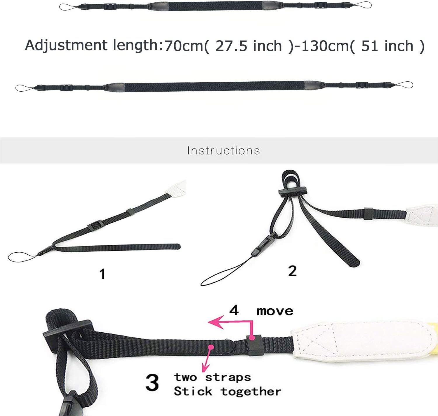 CHMETE Mirrorless Camera Neck Strap (Black.) image number 1