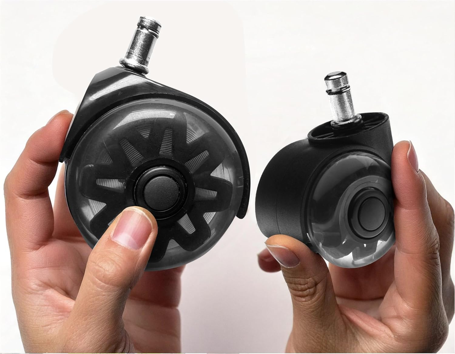 Monster 75Mm Dual Rollerblade Office Chair Wheels (Set of 5) Slipstick Premium Rubber Castor Wheels for Chairs, Smooth & Safe Rolling on All Flooring image number 2