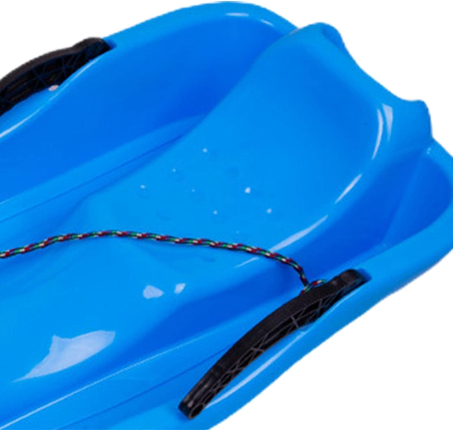 Toboggan Double Human Sleigh Sledding Kids Sledge with Double Seat Ski Board Toys Winter Snow Sled for Children Outdoor Backyard Holiday, Blue image number 1