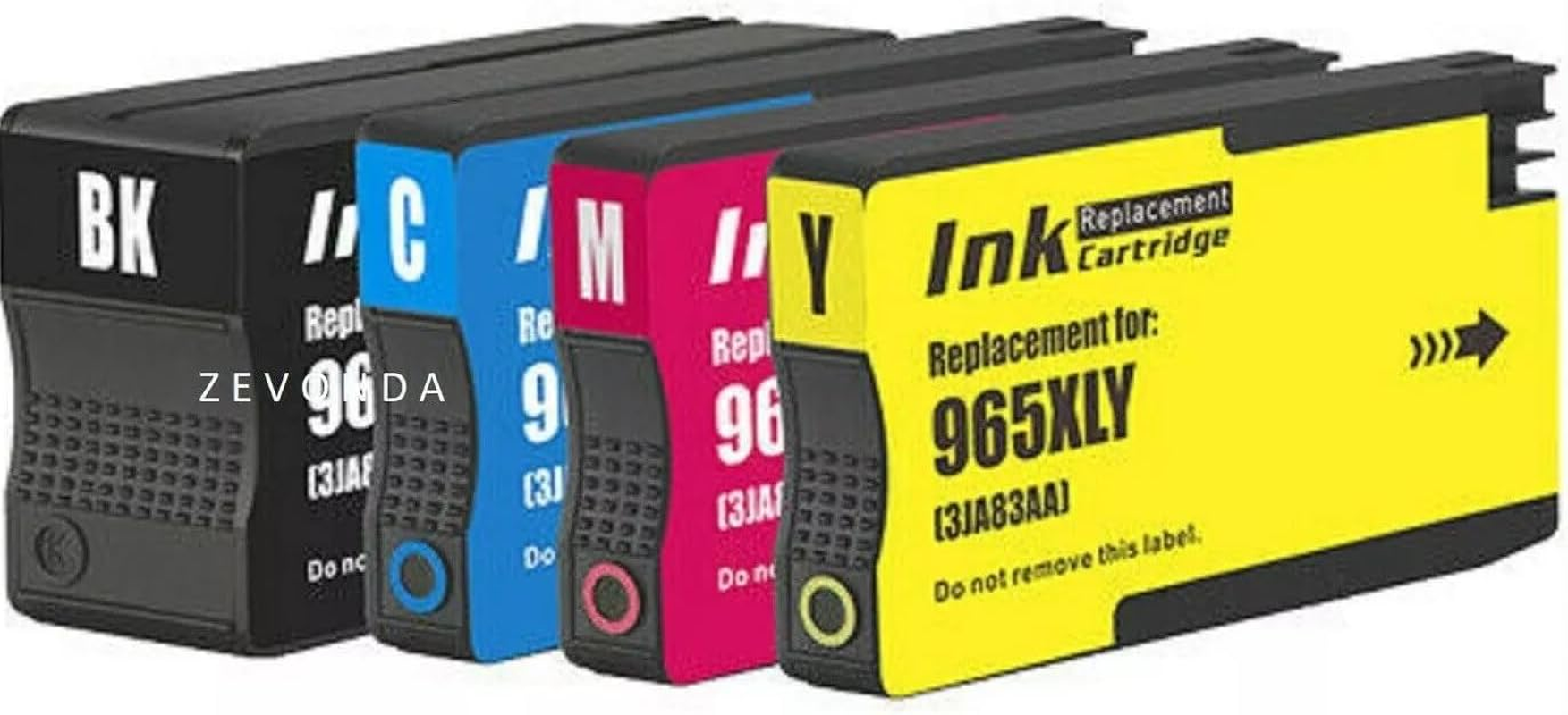 Summit Ink 965XL 4-Ink Value Pack Replacement for HP 965 & 965XL for HP OFFICEJET PRO 9010, 9012, 9016, 9018, 9019, 9020, 9026, 9028 Printers (1BK 1C 1M 1Y)
