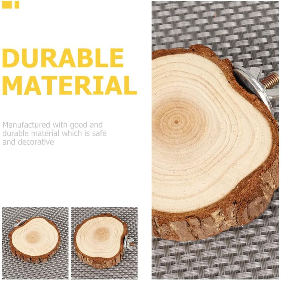 Ipetboom 2Pcs Jump Platforms for Parrots Multi-Use Pet Stand for Guinea Pigs Hamsters Natural Bird Perch Fine Craftsmanship for Play Chewing Activities image number 2