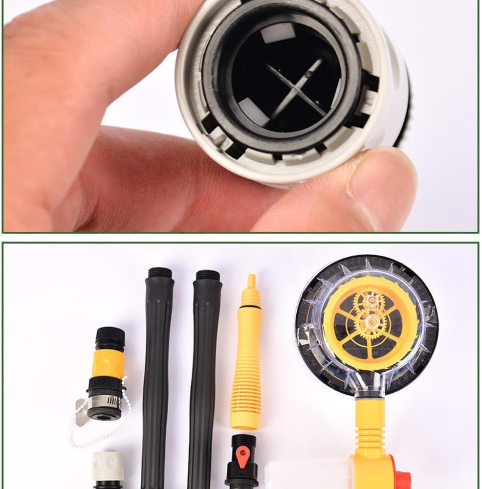 Poemtian Auto Rotating Car Wash Brush,Rotating Car Wash Brush with Soap Dispenser,High Pressure Cleaning Tool Multifunctional Car Automatic Foam Cleaning Kit