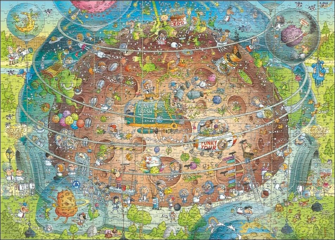 Heye Funky Zoo Cosmic Habitat Puzzle (1000 Pieces) image number 1